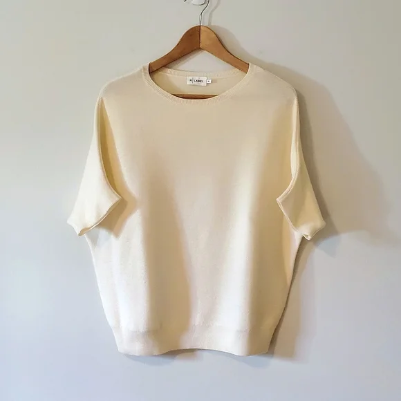 The Reset R Label Essential Pullover Sweater 100% Wool - Ivory Size S/M - Picture 11 of 16